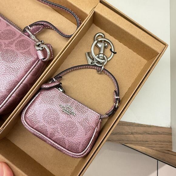 Coach Boxed Nolita 19 And Nolita Bag Charm Set CCK96 Pink/Rose - Picture 8 of 13